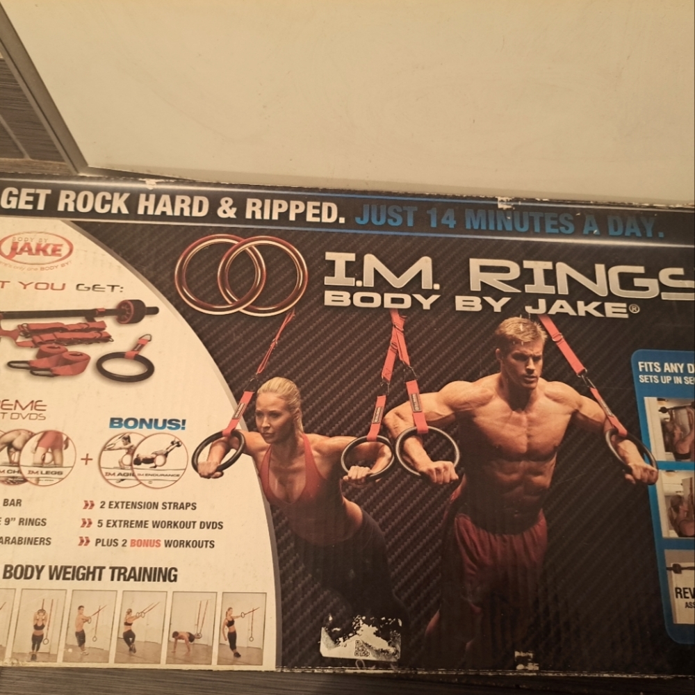 Over door gymnastics ring set